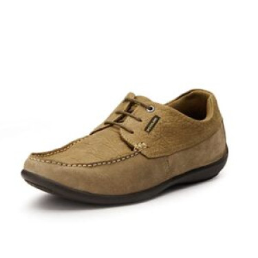 (First Copy) Woodland Men Dubai Khaki Slip-On Shoes